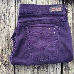 purple levi jeans